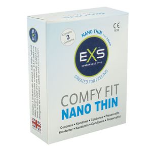 EXS Comfy Fit Nano Thin Condom 3's Pack